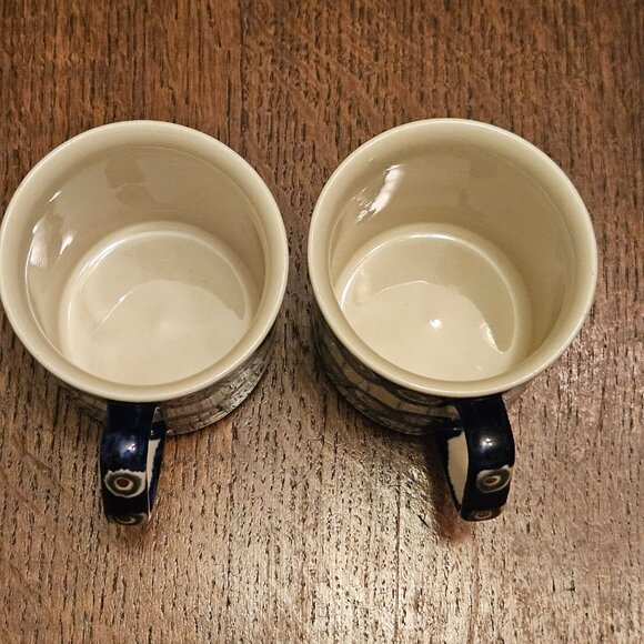2 Polish Pottery Boleslawiec Mugs. Hand Painted - Picture 5 of 8